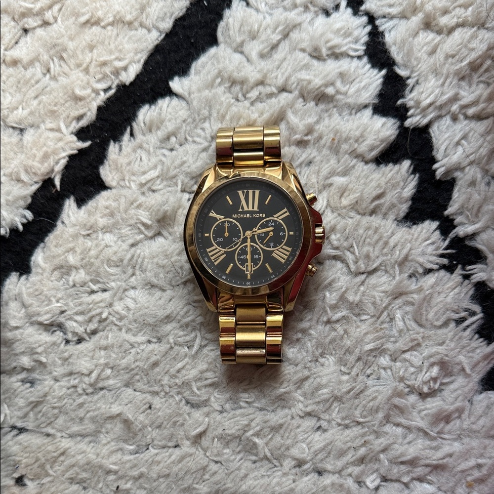 Michael Kors Gold and Black Chronograph Watch